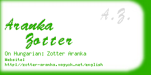 aranka zotter business card